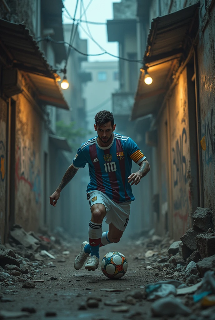 Messi is playing gutter
