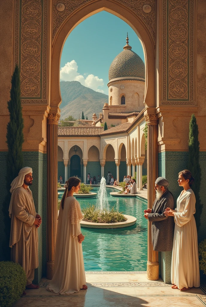 Make me a collage of the tales of the Alhambra