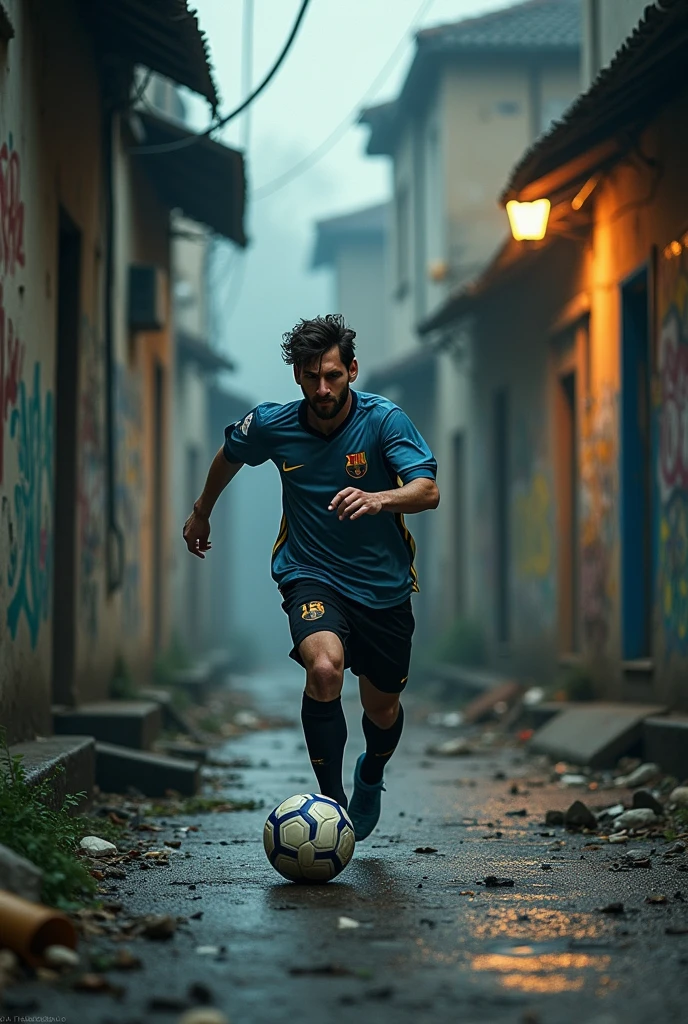 Messi is playing gutter