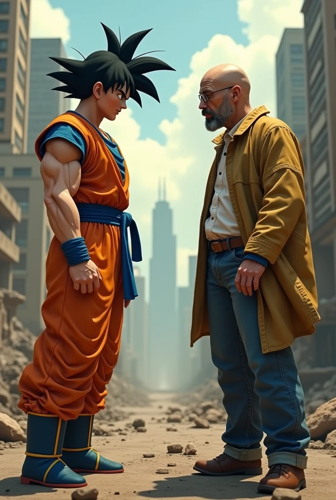son goku from dragon ball vs walter white from breaking bad hyper realist