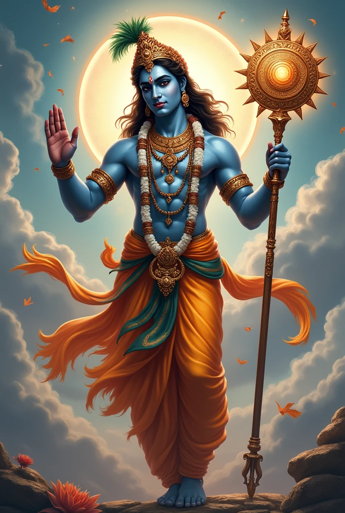 Krishna bhagavan with chakra