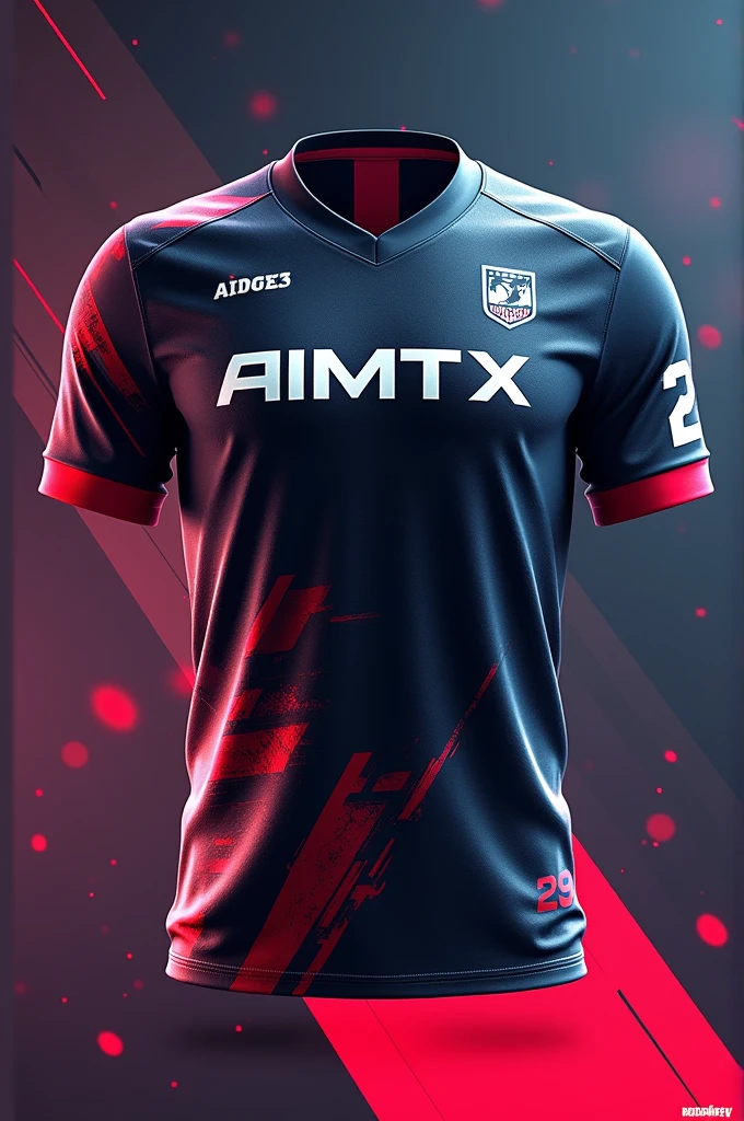 Costumize me a Aimtx esports: Call of duty mobile Jersey design Name: Aimtx Mico Number 29 put them in a back after that shoe me the front design and the back design. show me 5 design
