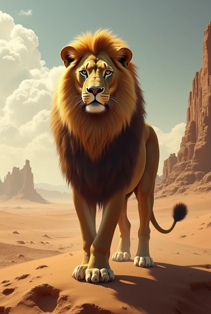 Desert with the lion of Judah