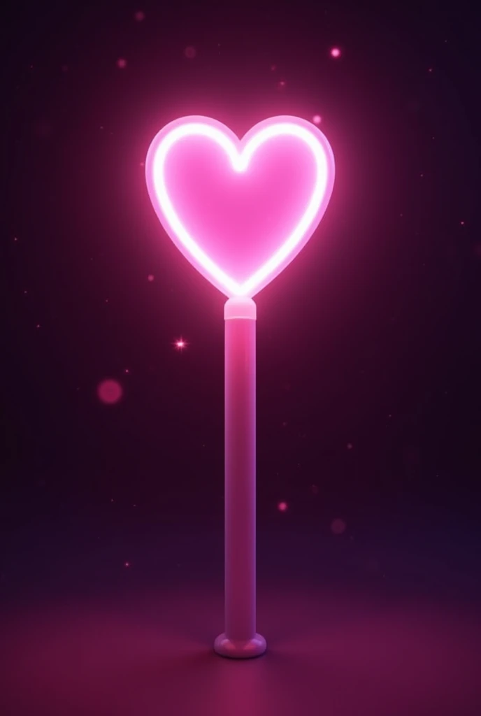 A pinkish lightstick with a heart