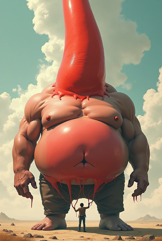 Man with a giant penis,