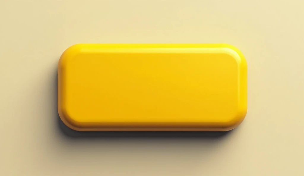 Create the 3D Flat Button shape with no text yellow dark gradient flat shape button width 500 not Square shape