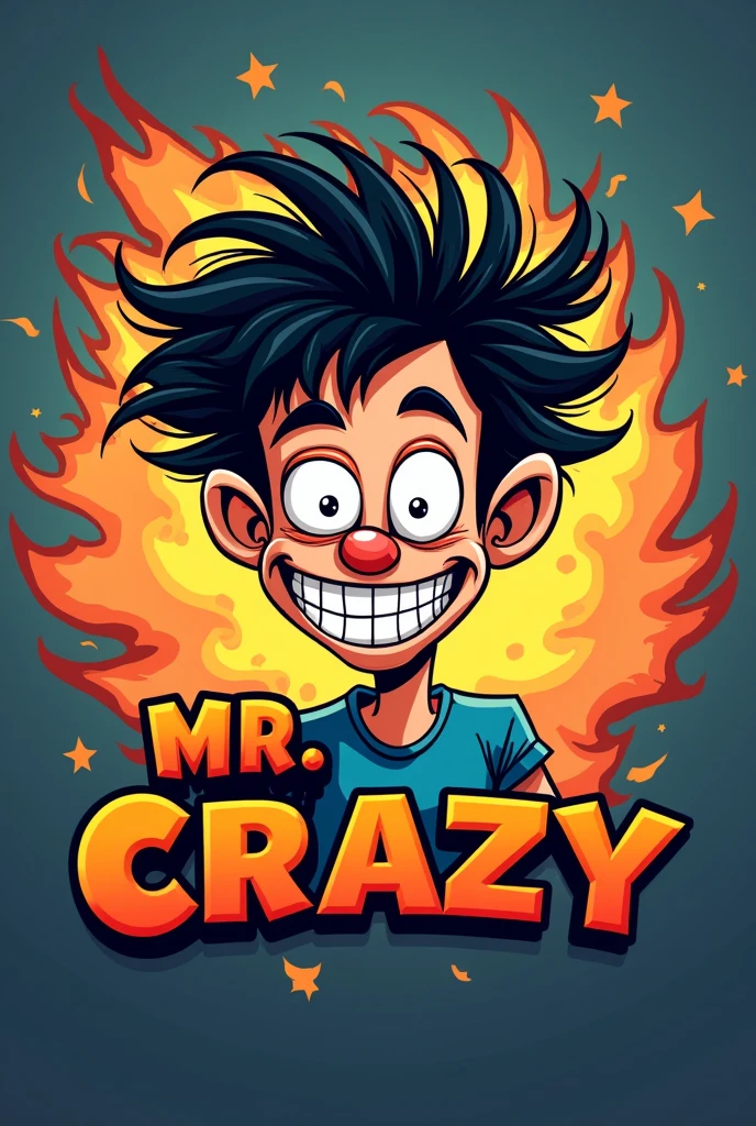 Funny mr crazy channel logo