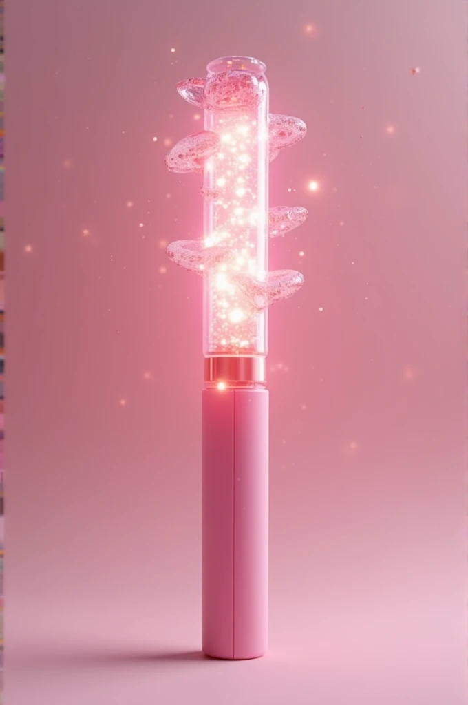 A lightstick full of pink details and with an innovative and different shape, beautiful and delicate.