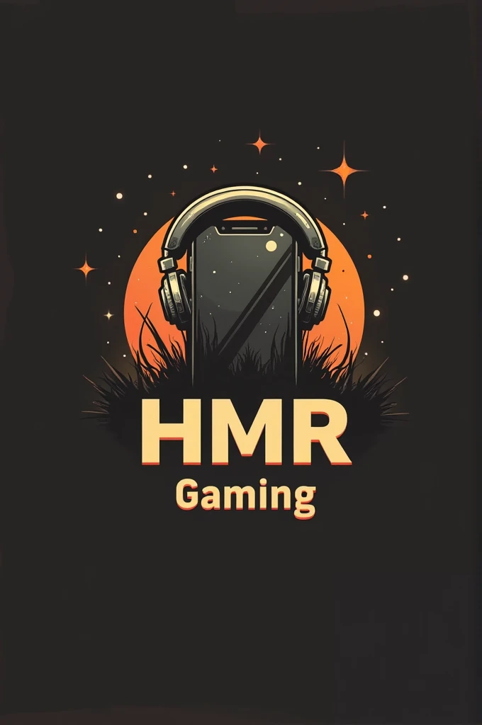 Design a logo for “HMR Gaming” with a minimalist and retro style. The logo should feature a smartphone and headset as the main elements. Use light brown as the primary color, with some cyberpunk accents.
The text “HMR” should be prominently displayed, with “Gaming” below it. The logo should convey a friendly yet aggressive vibe, fitting for MOBA and FPS games.
The design should be circular or abstract, making it versatile for gamers and streaming. Include the phrase “Divisi Gaming” subtly within the logo.