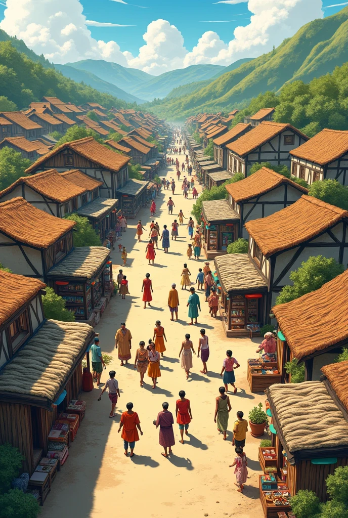 The village with full of peoples