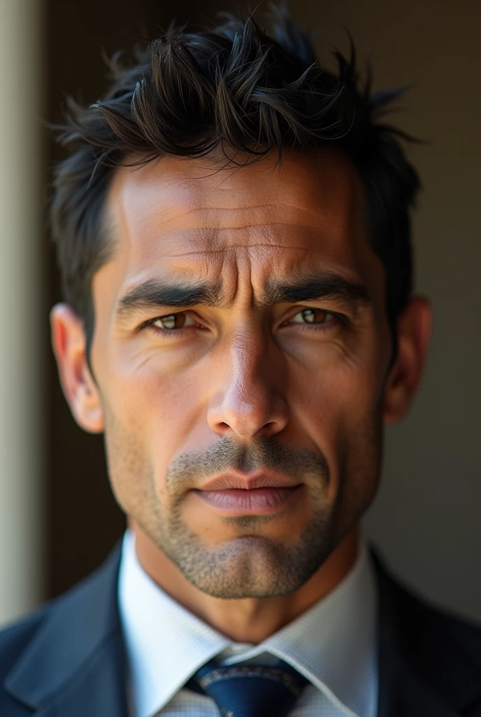 Creates an image of a young politician with very Bolivian features
