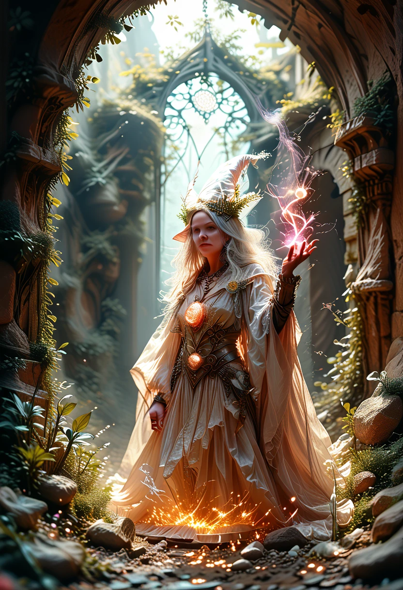 fantasy world with a magic portal, Everything is magical, the atmosphere has a magical hue, photo realistic, high detail, Best quality, 4K
