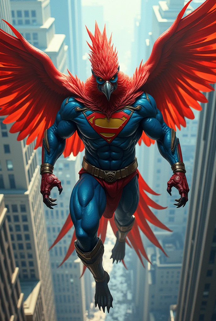 Superhero parrot man