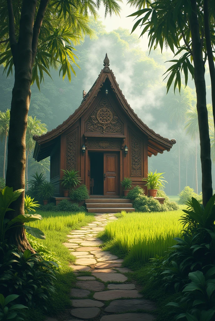 Javanese rural house filled with a mystical aura