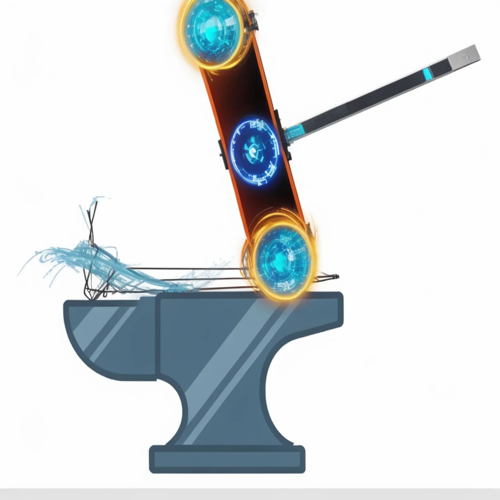 There's a picture of a hammer there(forged metal), forge a sword,