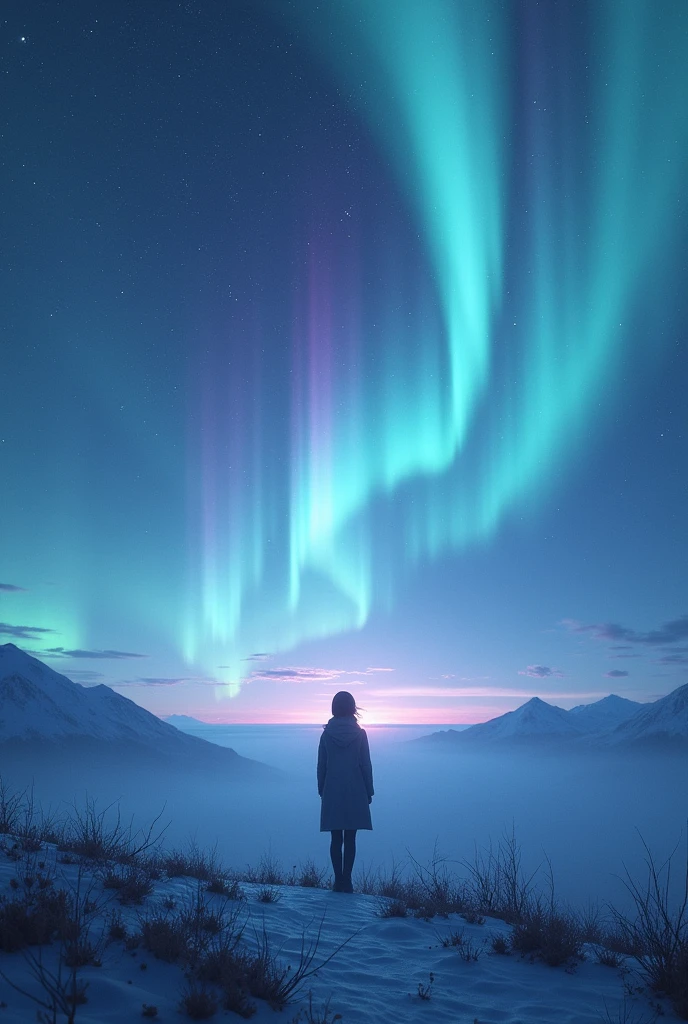 Make an image that matches the aurora song