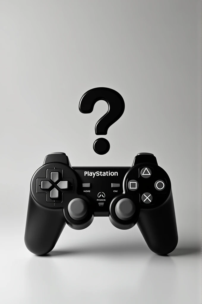 Create an image with a black and white PS2 controller with a question mark on top of it to put as your TikTok profile picture