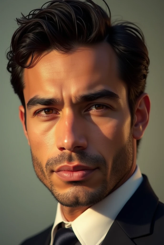 Create a real image of a young male politician,attractive with extremely Bolivian features