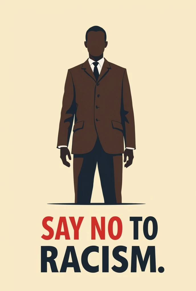 Say no to racism simple art