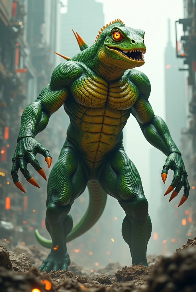 Mutant lizard superhero