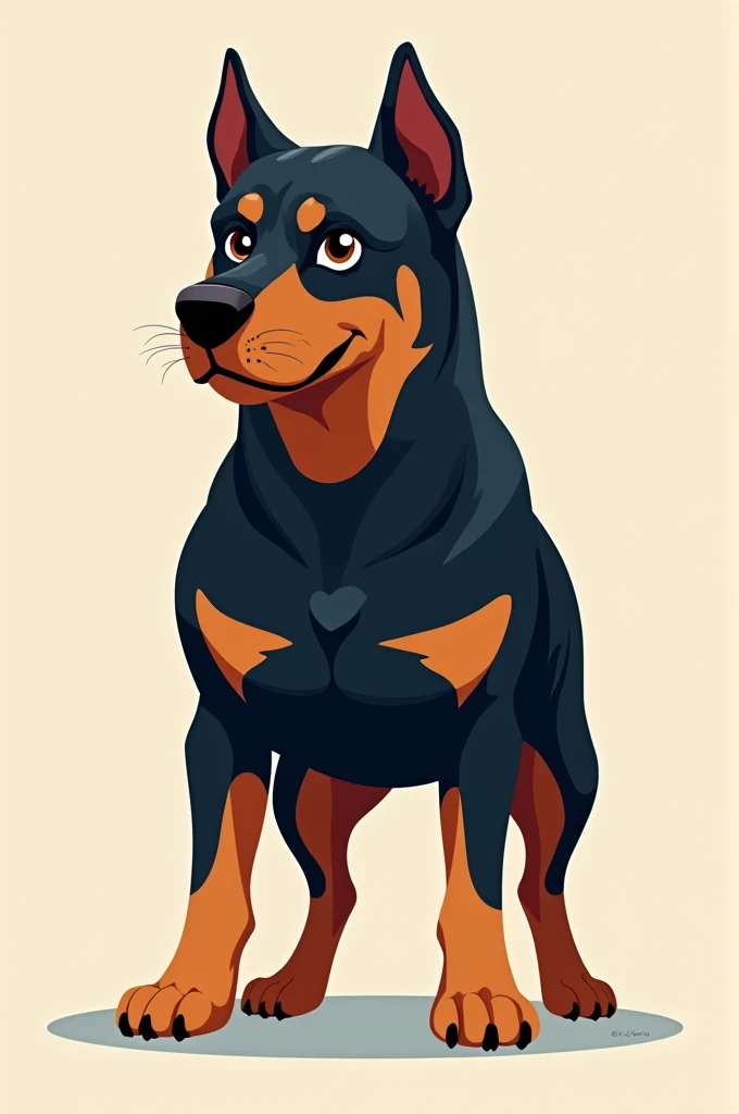 Rottweiler dog illustration