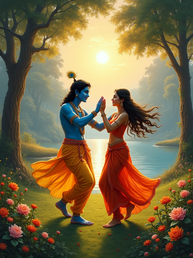 lord krishna dance with gopis