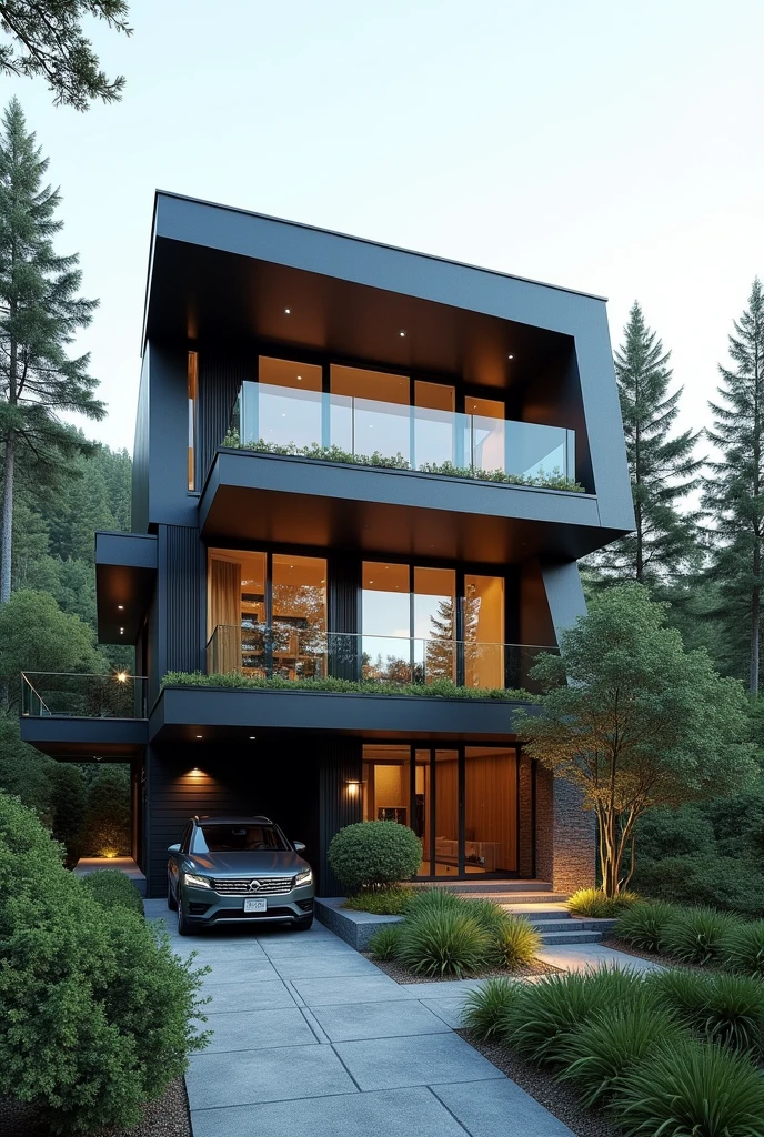 Create me an unique extrior of a house