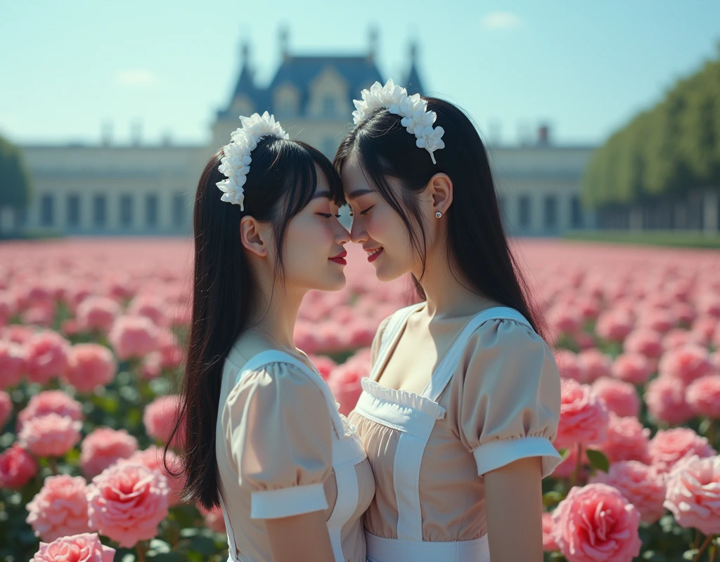 (No need to take a close-up of the subject in the center of the front), (Japanese Clone-girls=Myself), (Super Best masterpiece Clone-girls Raw Photography Art), (16K, Highest quality, Ultra-high resolution, RAW Photos), (It&#39;s so unrealistic., With unparalleled depiction, With an unfathomable sight, An unprecedented and shocking worldview, Clone-girls: In a world of mass reproduction, Ultra-realistic depiction), (Japanese girls, Sasaki Nozomi, 26yo), (Small face, Glossy dark hair, long hair, Dark Eyes, Mature face, Cute Smile), (A charming smiling face), (Very beautiful and detailed girl, Accurate body structure, Accurate body movements, Very detailed body), (Super big breasts, Large bulge of ample breasts), (orthodox maid clothes, Emphasise the fullness of your breasts), (Very detailed, Myself cloning, Depiction of splitting oneself, 1Myself girl→1,000,000,000,000,000,000,000,000,000,000Myself cloning girls), (Myself clone girlsは, With the same perfect appearance, to multiply in large numbers), (Very detailed depiction, Myself&#39;s multiplying female body, In the same female body,With the same face, With the same hairstyle, In the same clothes, At the same height, 同じSuper big breastsで, A completely indistinguishable female body, 1,000,000,000,000,000,000,000,000,000,000 people), (Myself girls only), (1,000,000,000,000,000,000,000,000,000,000Myself girls), A European-style building in the distance, A vast 100ha rose garden, Scenes of doting affection between myself, Physical contact, Cute smile, A happy smile, Pleasant blue sky, Clear and accurate perspective depiction, Ultra-wide field of view, Focus on the average value of the image