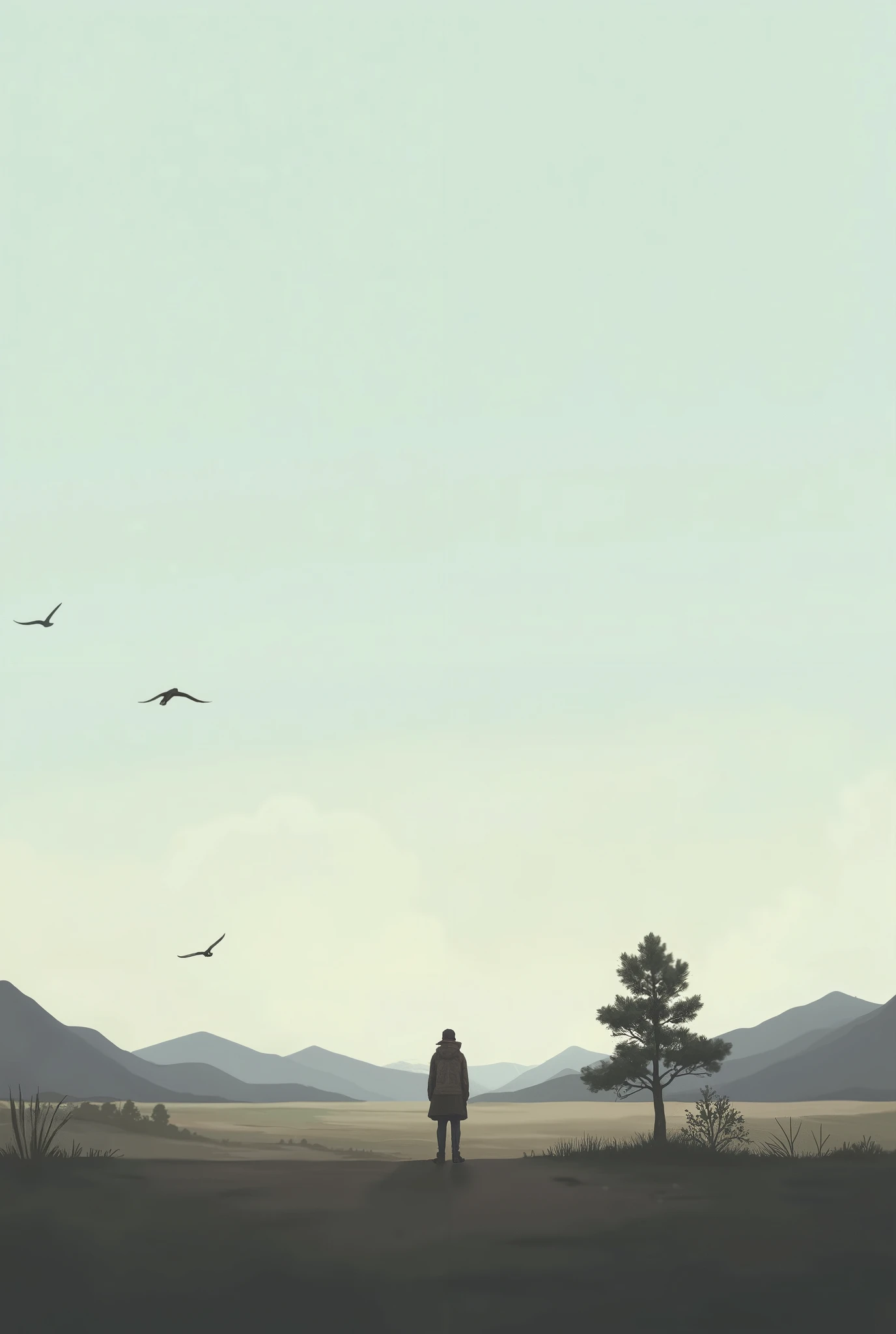 With the birds i'll this lonely view