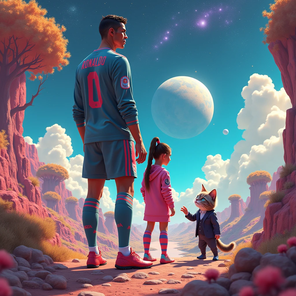Cristiano Ronaldo 、soccer、xana、Event、Cat in a suit、AI Art、beautiful、universe、Metaverse、cool、Nft 、game、music、trend