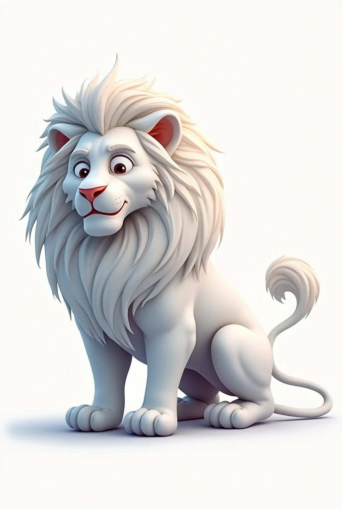 Animated white lion for logo