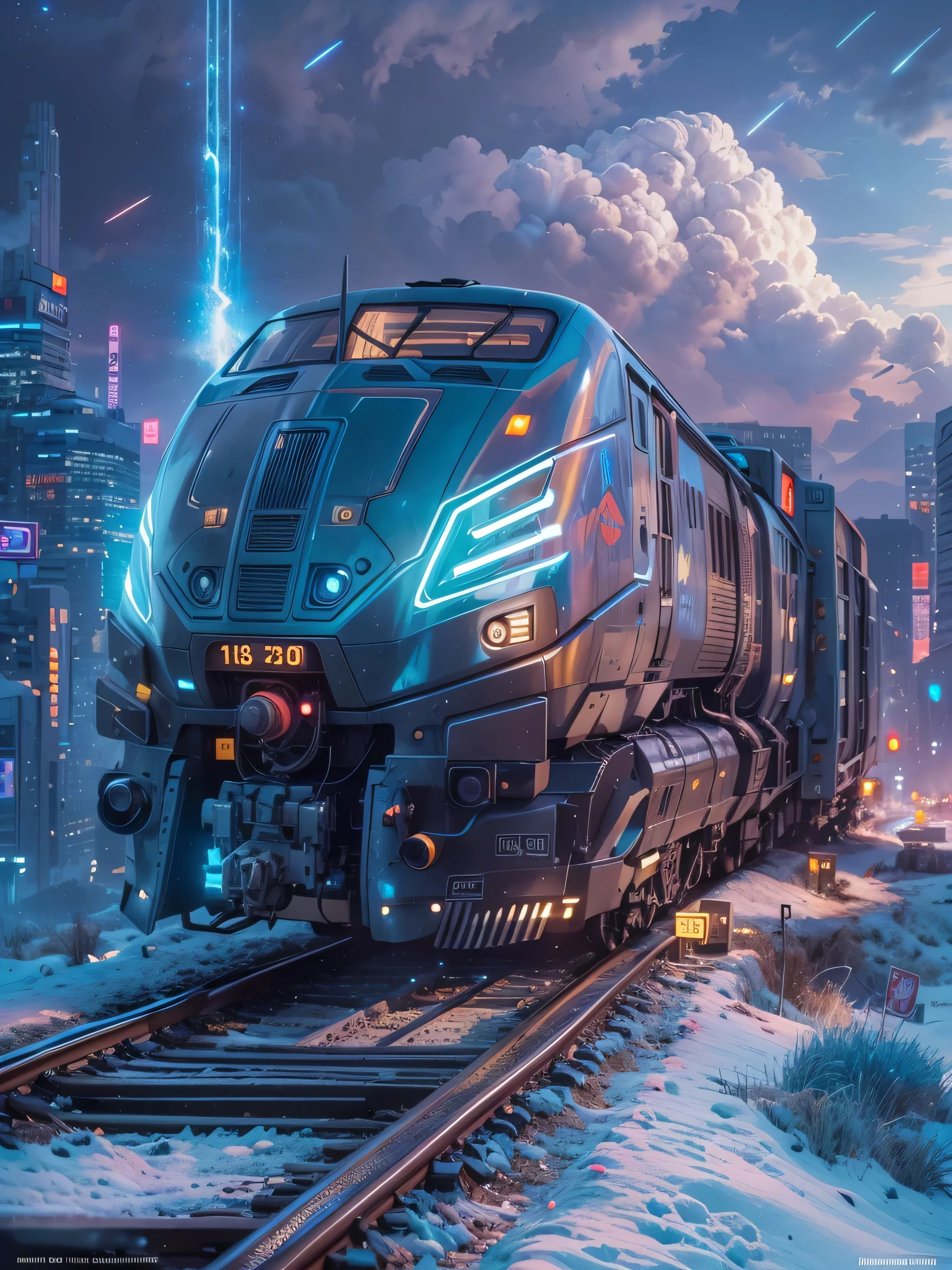 The best images, (8K, RAW photogr, actual), trains, the milky way express, futuristic vehicle, Transformers steel train,optimus prime train,Lite version, iridescent metal plating, Detailed and delicate depictions and gorgeous and dynamic painting techniques, background galaxy, magnificent view, professional flame,ultra-realistic realism,futuristic train fantasy,Surreal dreams,Surrealism art fantasy style,Epic digital fantasy art style,lute,HighDynamicRange,Beautiful sci-fi art, Sci-fi train digital art illustration, Digital Cyberpunk Art, science fiction digital painting, futuristic digital painting, futuristic concept art, Sci-Fi Galaxy Train Cyberpunk, The landscape in front of cyberpunk alien utopia, science fiction digital art, Advanced digital cyberpunk art, dreamy cyberpunk girl