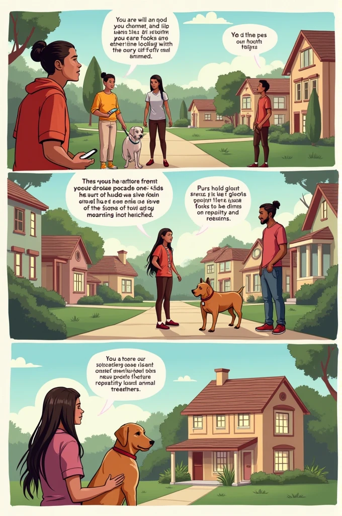 Create a comic that shows how to prevent animal abuse