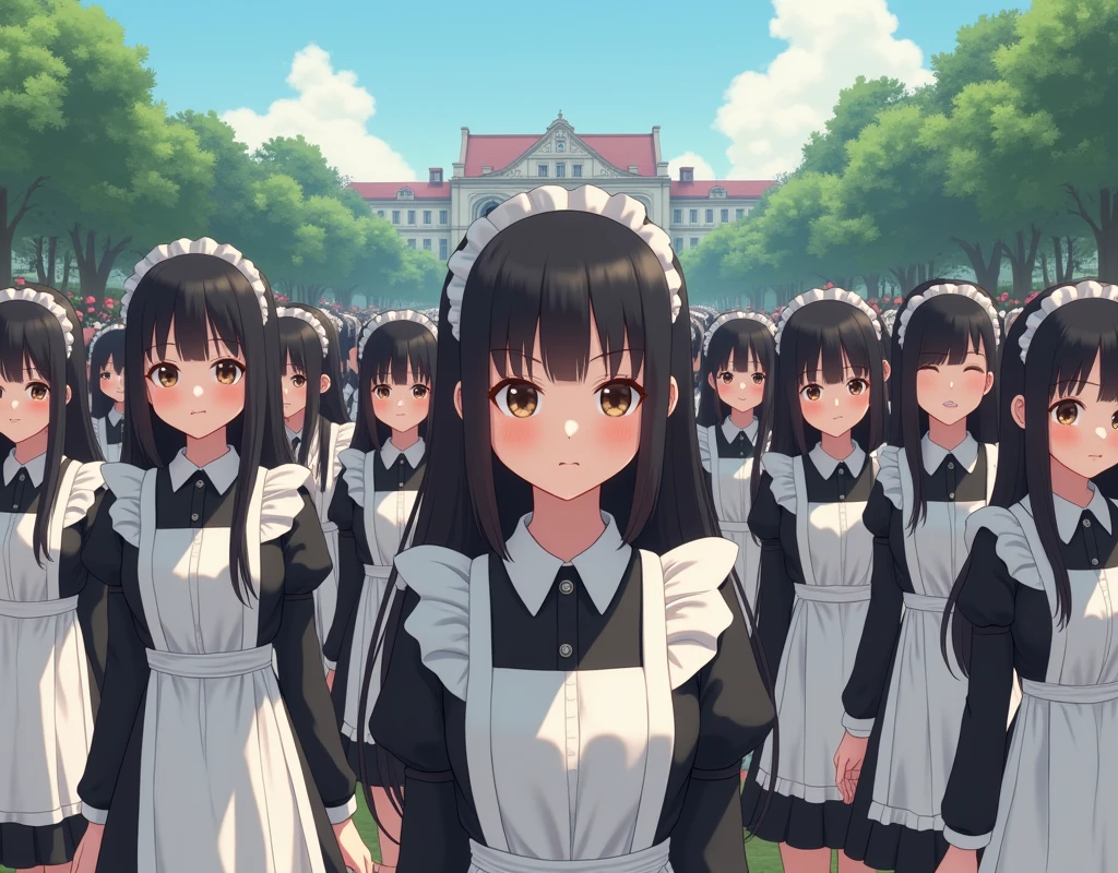 (No need to take a close-up of the subject in the center of the front), (Japanese Clone-girls=Myself), (Super Best masterpiece Clone-girls Raw Photography Art), (16K, Highest quality, Ultra-high resolution, RAW Photos), (It's so unrealistic., With unparalleled depiction, With an unfathomable sight, An unprecedented and shocking worldview, Clone-girls: In a world of mass reproduction, Ultra-realistic depiction), (Japanese girls, Sasaki Nozomi, 26yo), (Small face, Glossy dark hair, long hair, Dark Eyes, face, Cute Smile), (A charming smiling face), (Very beautiful and detailed girl, Accurate body structure, Accurate body movements, Very detailed body), (Super big bre bulge of ample breasts), (orthod clothes, Emphasise the fullness of your breasts), (Very detailedf cloning, Depiction of splitting oneself, 1Myself girl→1,000,000,000,000,000,000,000,000,000,000Myself cloning girls), (Myself clone girlsは, With the same perfect appearance, to multiply in large numbers), (Very detailed depiction, Myself's multiplying female body, In the same female body,With the same face, With the same hairstyle, In the same clothes, At the same height, 同じSuper big breastsで, A completely indile female body, 1,000,000,000,000,000,000,000,000,000,000 people), (Myself girls only), (1,000,000,000,000,000,000,000,000,000,000Myself girls), A European-style building in the distance, A vast 100ha rose garden, Scenes of doting affection between myself, Physical contact, Cute smile, A happy smile, Pleasant blue sky, Clear and accurate perspective depiction, Ultra-wide field of view, Focus on the average value of the image