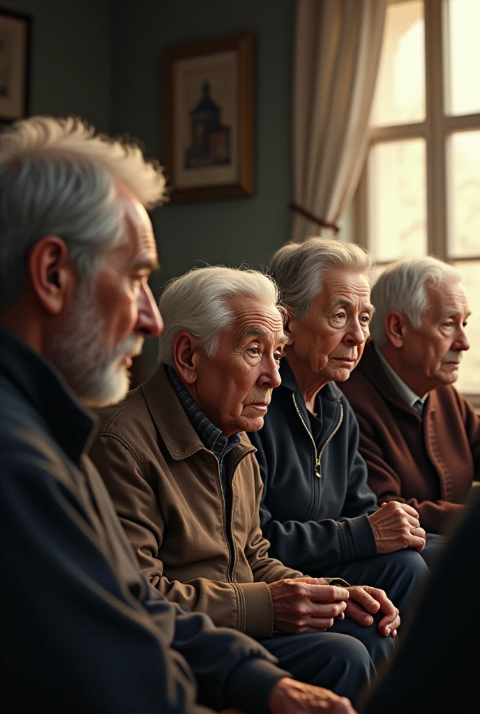 elderly people thinking about the past