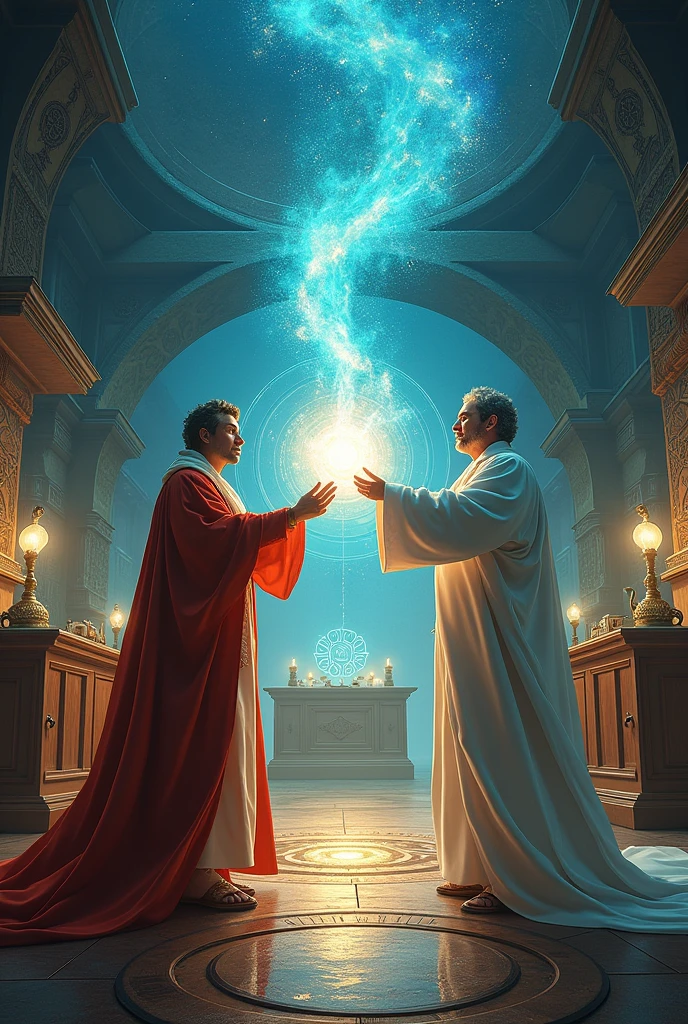 create an illustration of creation of magic and science