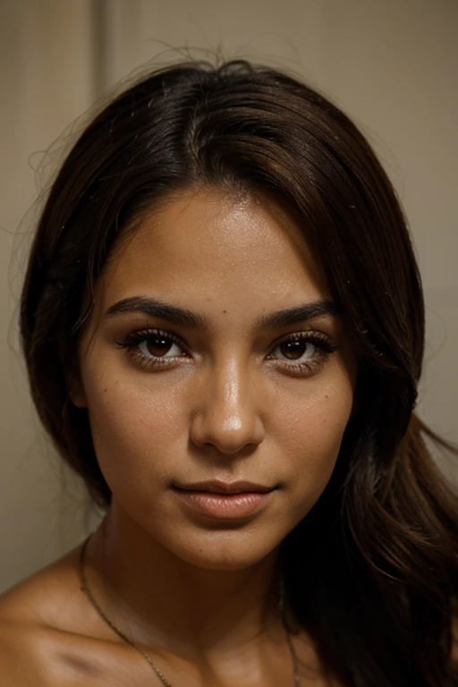 face of a brazilian woman, brune, bronze