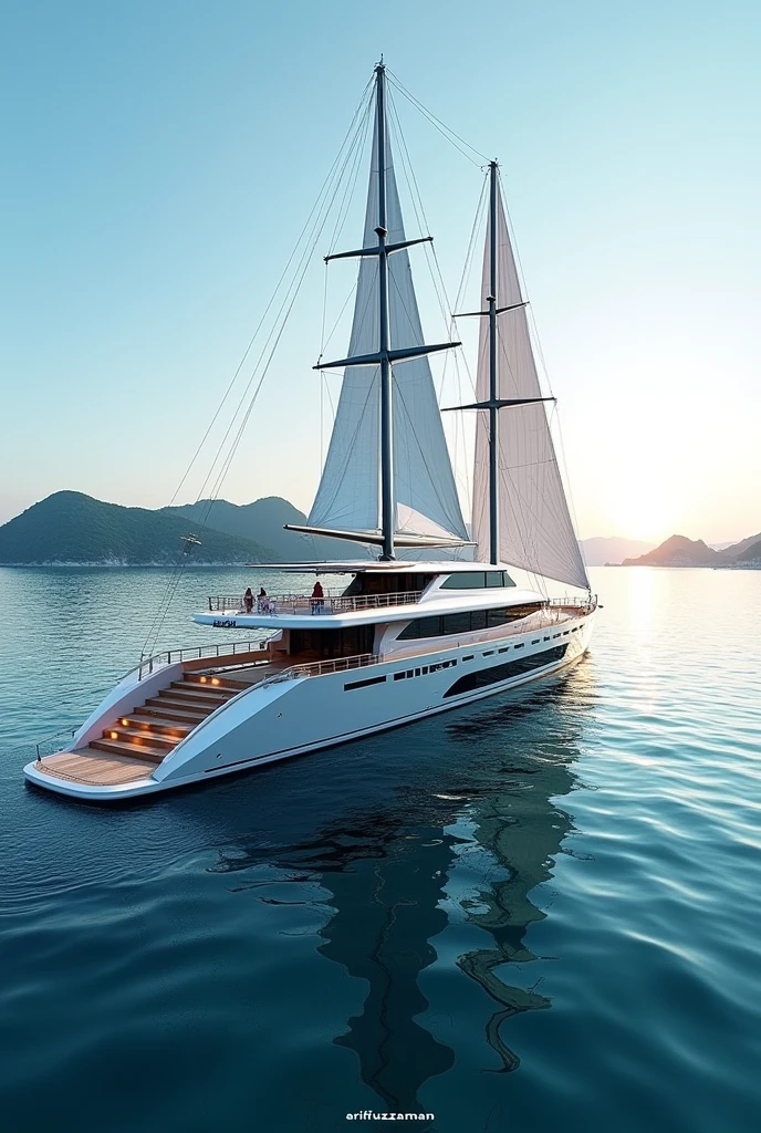 make a luxurious yacht on the sea.
and write this name on yacht body ;-
ARIFUZZAMAN