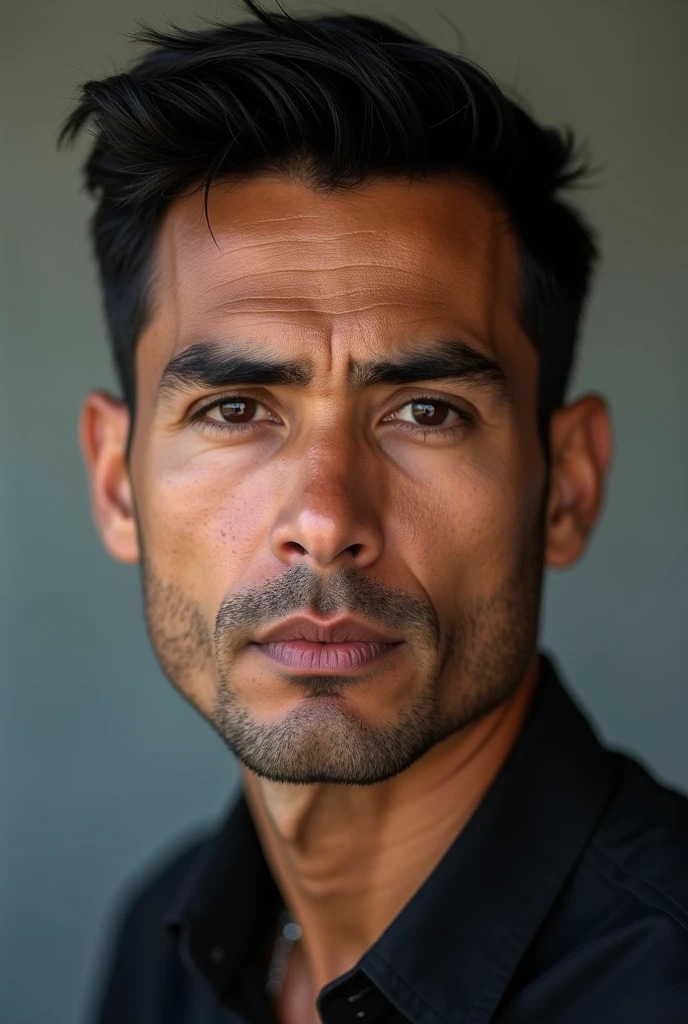 Create a real photo of a young politician, male with extremely Bolivian features