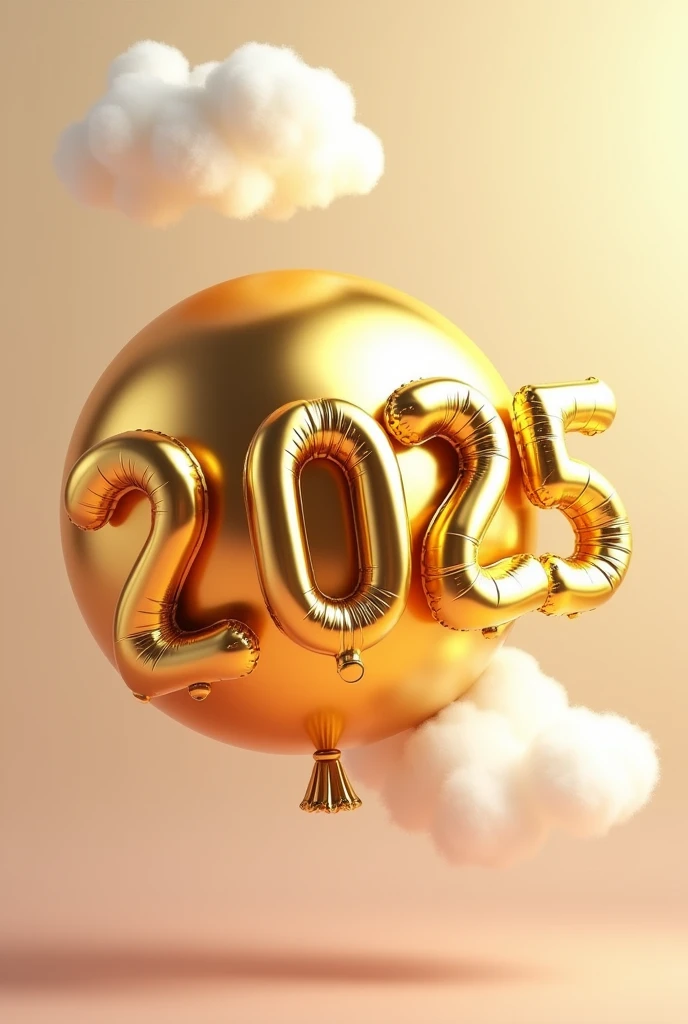 Gold balloon with the names 2025
