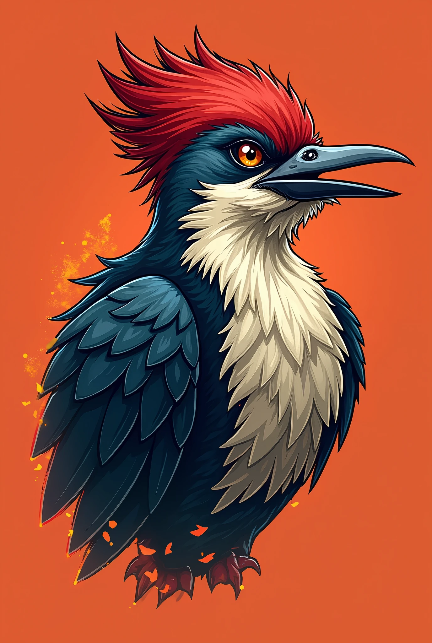 Football shirt with the angry woodpecker