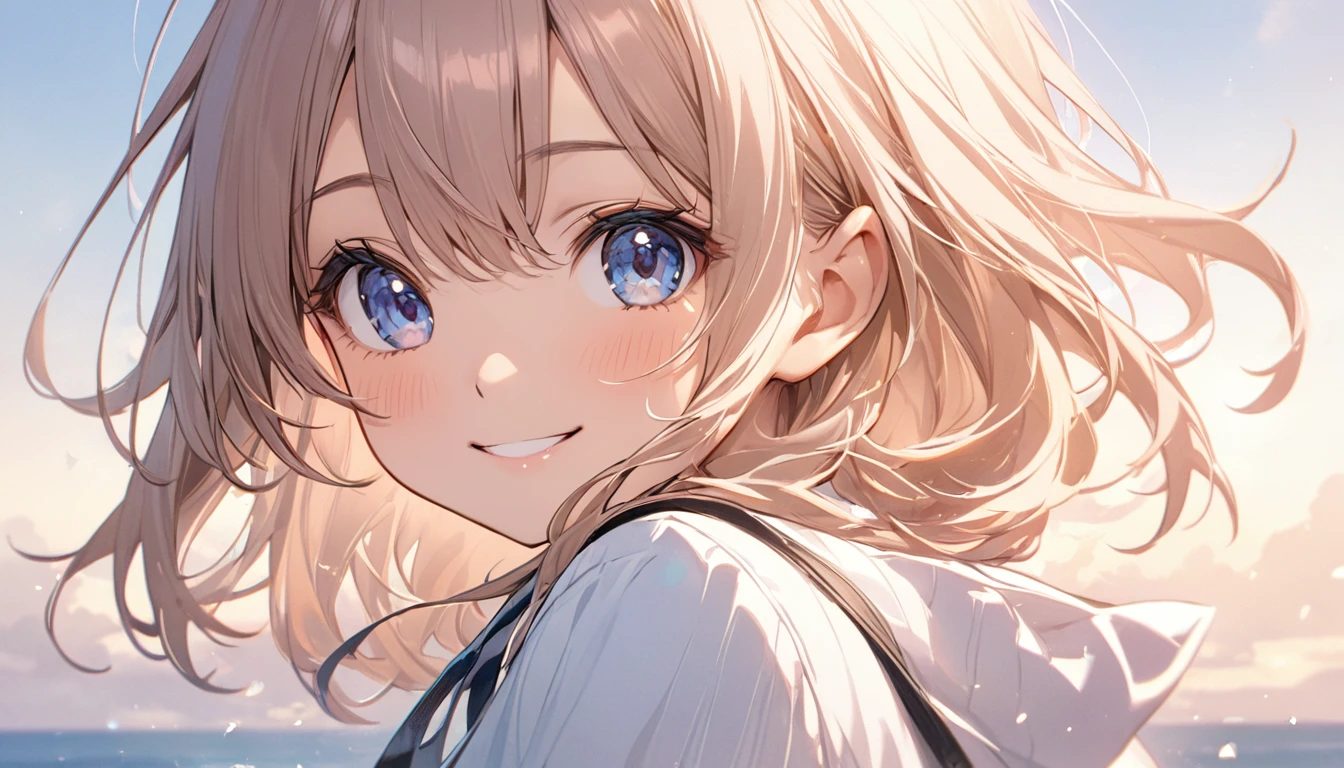 1 person, A little smile
