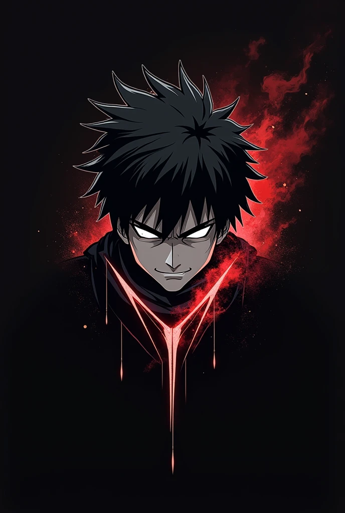 Gaming logo inapired by eren anime character and write RGxEREN in this logo