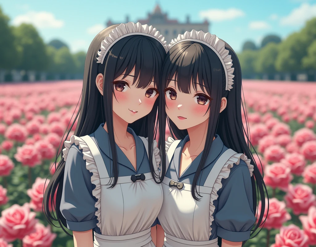 (No need to take a close-up of the subject in the center of the front), (Japanese Clone-girls=Myself), (Super Best masterpiece Clone-girls Raw Photography Art), (16K, Highest quality, Ultra-high resolution, RAW Photos), (It's so unrealistic., With unparalleled depiction, With an unfathomable sight, An unprecedented and shocking worldview, Clone-girls: In a world of mass reproduction, Ultra-realistic depiction), (Japanese girls, Sasaki Nozomi, 26yo), (Small face, Glossy dark hair, long hair, Dark Eyes, Mature face, Cute Smile), (A charming smiling face), (Very beautiful and detailed girl, Accurate body structure, Accurate body movements, Very detailed body), (Super big breasts, Large bulge of ample breasts), (orthodox maid clothes, Emphasise the fullness of your breasts), (Very detailed, Myself cloning, Depiction of splitting oneself, 1Myself girl→1,000,000,000,000,000,000,000,000,000,000Myself cloning girls), (Myself clone girlsは, With the same perfect appearance, to multiply in large numbers), (Very detailed depiction, Myself's multiplying female body, In the same female body,With the same face, With the same hairstyle, In the same clothes, At the same height, 同じSuper big breastsで, A completely indistinguishable female body, 1,000,000,000,000,000,000,000,000,000,000 people), (Myself girls only), (1,000,000,000,000,000,000,000,000,000,000Myself girls), A European-style building in the distance, A vast 100ha rose garden, Scenes of doting affection between myself, Physical contact, Cute smile, A happy smile, Pleasant blue sky, Clear and accurate perspective depiction, Ultra-wide field of view, Focus on the average value of the image