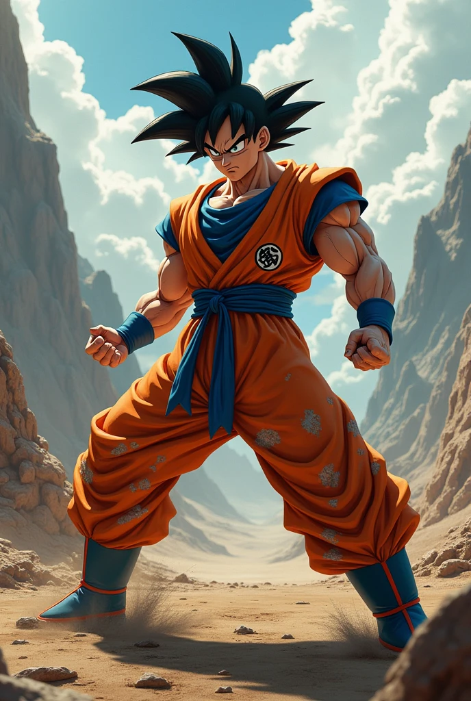 Goku almost lose