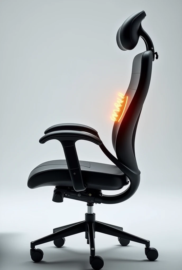 Description of Smart Chair with Posture Feedback 1. Design and Structure:
Ergonomic and Elegant: Adjustable seat and backrest with high quality materials and modern finish.
Lumbar Support: Curved backrest for proper support.
2. Technology and Feedback:
Posture Sensors: Integrated to monitor the position of the spine.
LED indicators: colors (Unripe, yellow, rot) provide visual feedback on posture.
3. Display e Controles:
digital screen: Displays posture information and adjustment suggestions.
Intuitive Controls: Buttons or touch panel for adjustments and settings.
4. Connectivity and Additional Features:
Mobile App: Bluetooth connection for detailed monitoring and feedback customization.
Massage and Warming Up: Additional functions for comfort.
5. Adjustments and Comfort:
Adjustable Base: Adjustable height and tilt for ergonomics.
Arm and Headrests: Adjustable for additional support.
The chair combines modern design with advanced technology to promote healthy posture and provide additional comfort..