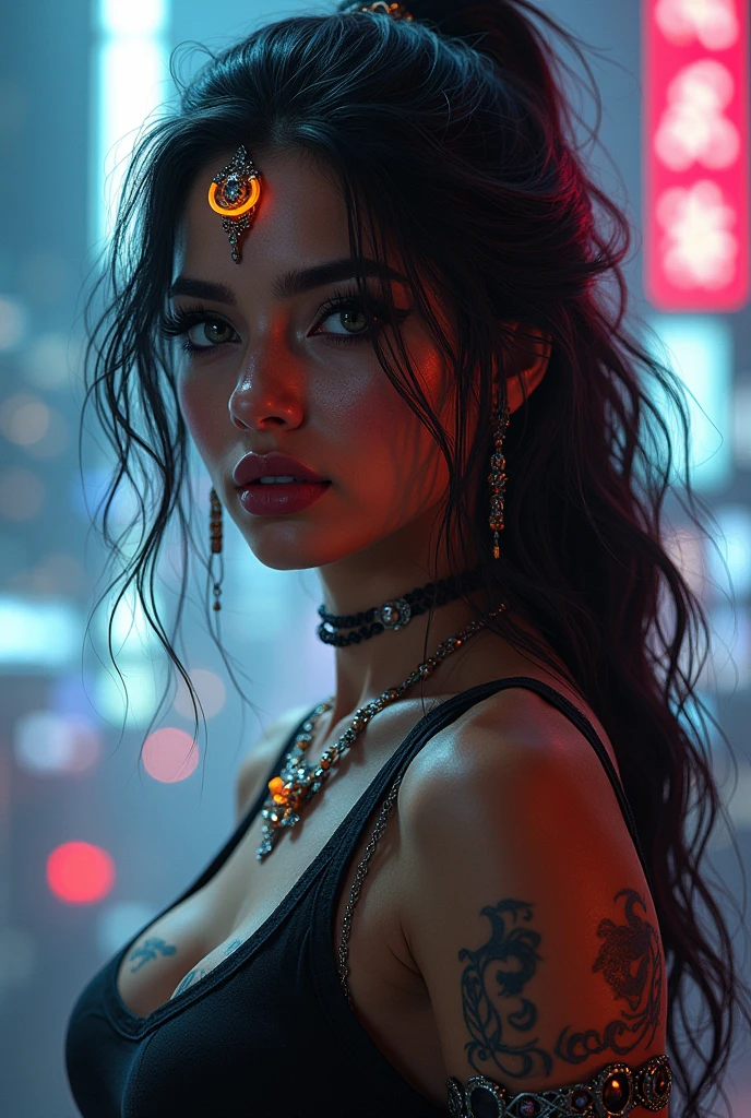 Indian Sexy girl in cyberpunk