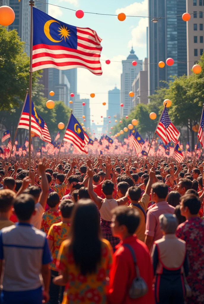Malaysia indipendent day. Another rise in malaysia people malay,chines,indian