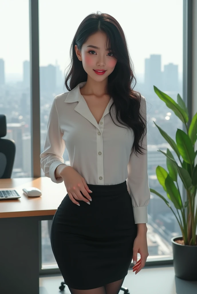 Japanese big breasted office lady