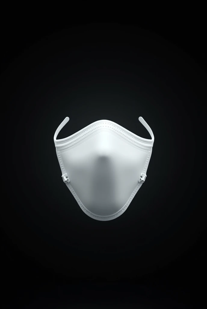Masterpiece, 3D Rendering, a face mask white colour with black back ground